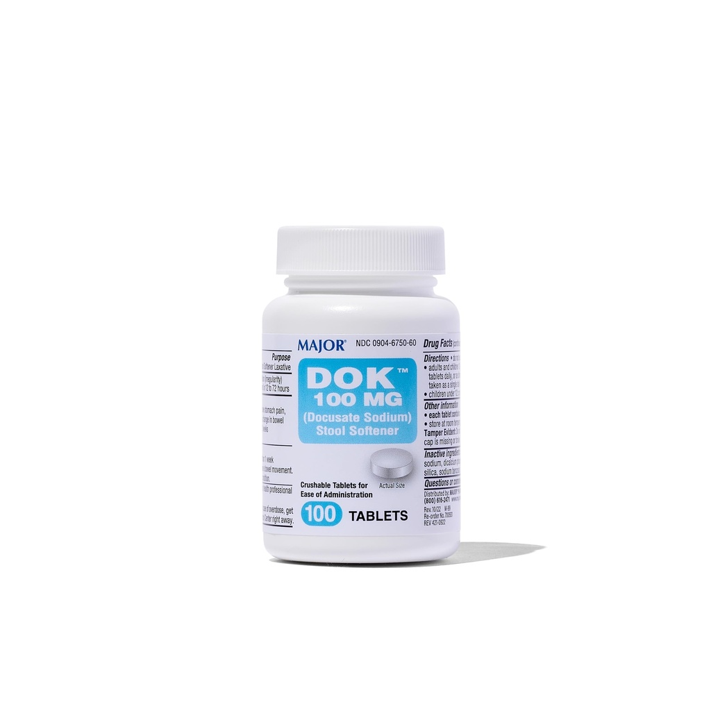 Belangrijke Docusaat Natrium 100 mg - Stool Softener Tablets for Constipatie Relief - Helpt Stop Constipatie - Stool Softeners for Women, Men, and Kids Ages 12+ - 100 Tablets