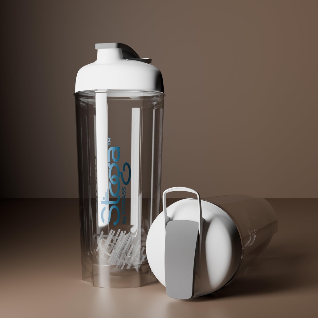 Stoga 750 ml Protein Shaker Bottle | Leak-Proof, BPA-Free, with Mixing Ball & Measurement Marks