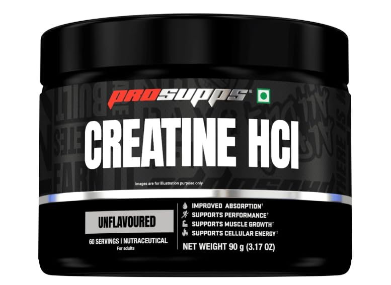 ProSupps Creatine HCl Unflavoured Powder, Small Scoop, 67 Servings