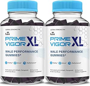 (2 Pack) Prime Vigo XL Gummies PrimeVigor XL Me Gummy Supplement, Prime Vigor Maximale sterkte Geavanceerd Shilajit Ierse Zee Mos Fenegriek Gummies voor mannen Energie en vitaliteit Ondersteuning (2 maand aanbod)