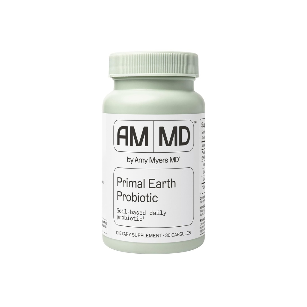 Amy Myers MD Primal Earth Probiotic - Digestive & Immune Support Supplement - Soil-based Probiotic - Glutenvrije & non-Dairy - Paleo-Friendly Adult Health Supplement - 30 Capsules