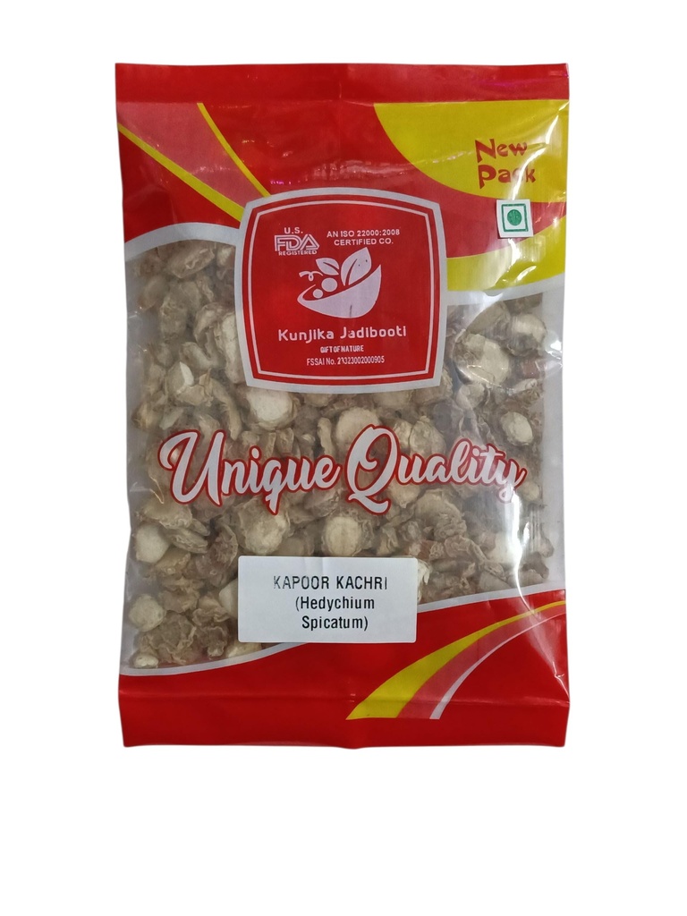 Kunjika Jadibooti Kapoor Kachri - Kapur Kachri - kachli - Ginger Lily - karchuralu - Hedychium Spicatum - Ekangi - Spiked Gingen Lily - 100 gm