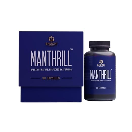 Manthrill Men's Vitality Capsules | Ayurvedic Men's Wellness Support | Energy, Strength & Lifestyle Balance | 30 Capsules | Pack of 2