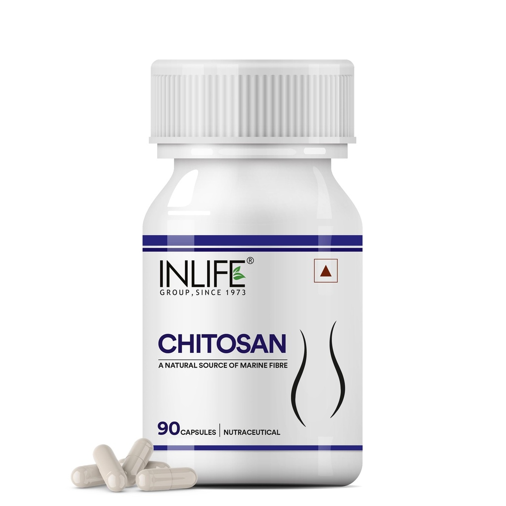 INLIFE Chitosan Supplement 1050mg, Cholesterol Gut Health, 90 Capsules