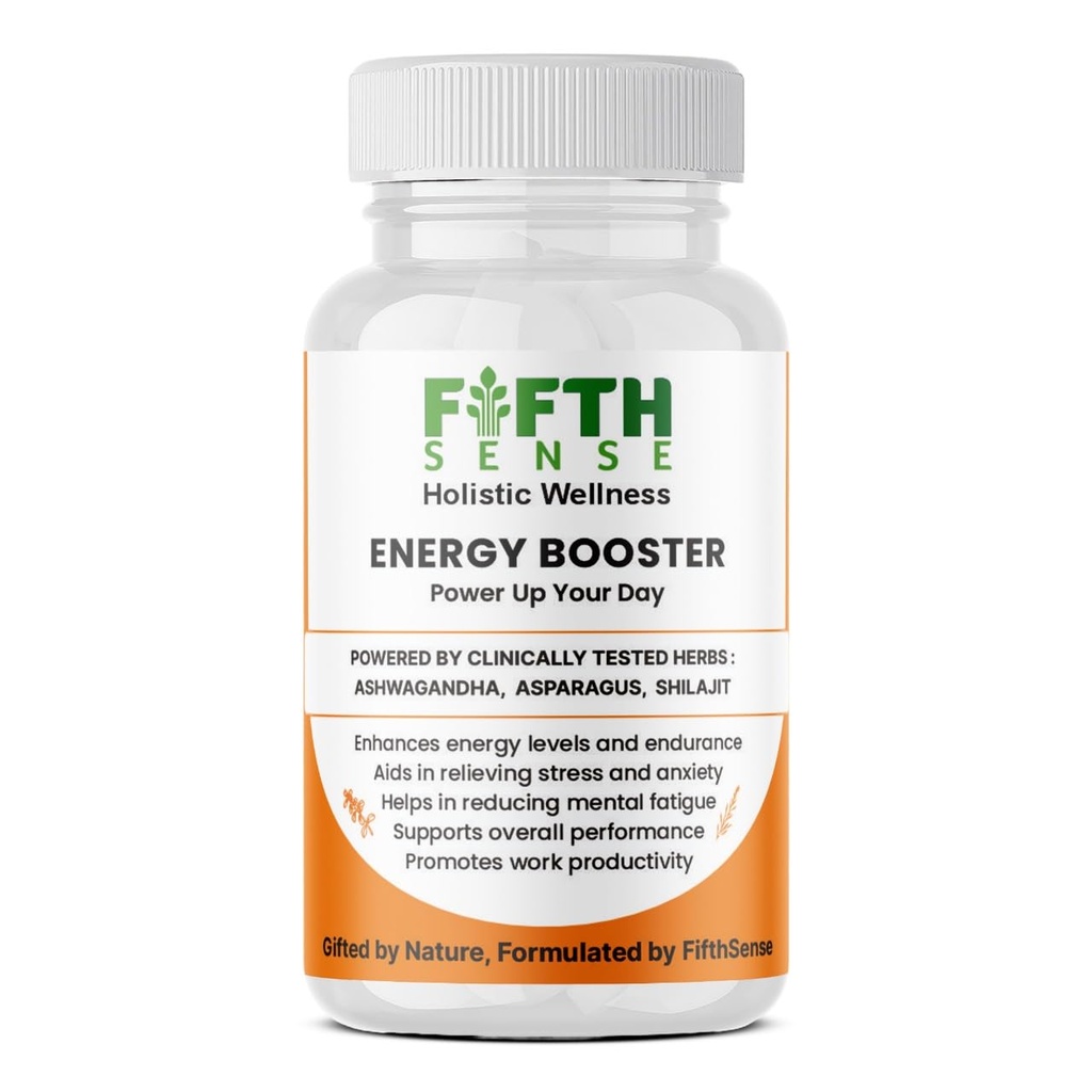 Energy Booster,Ayurvedic Daily Performance Supplement,Ashwagandha with B-Complex for Stamina, Strength & Vitality,60 Veg Capsules