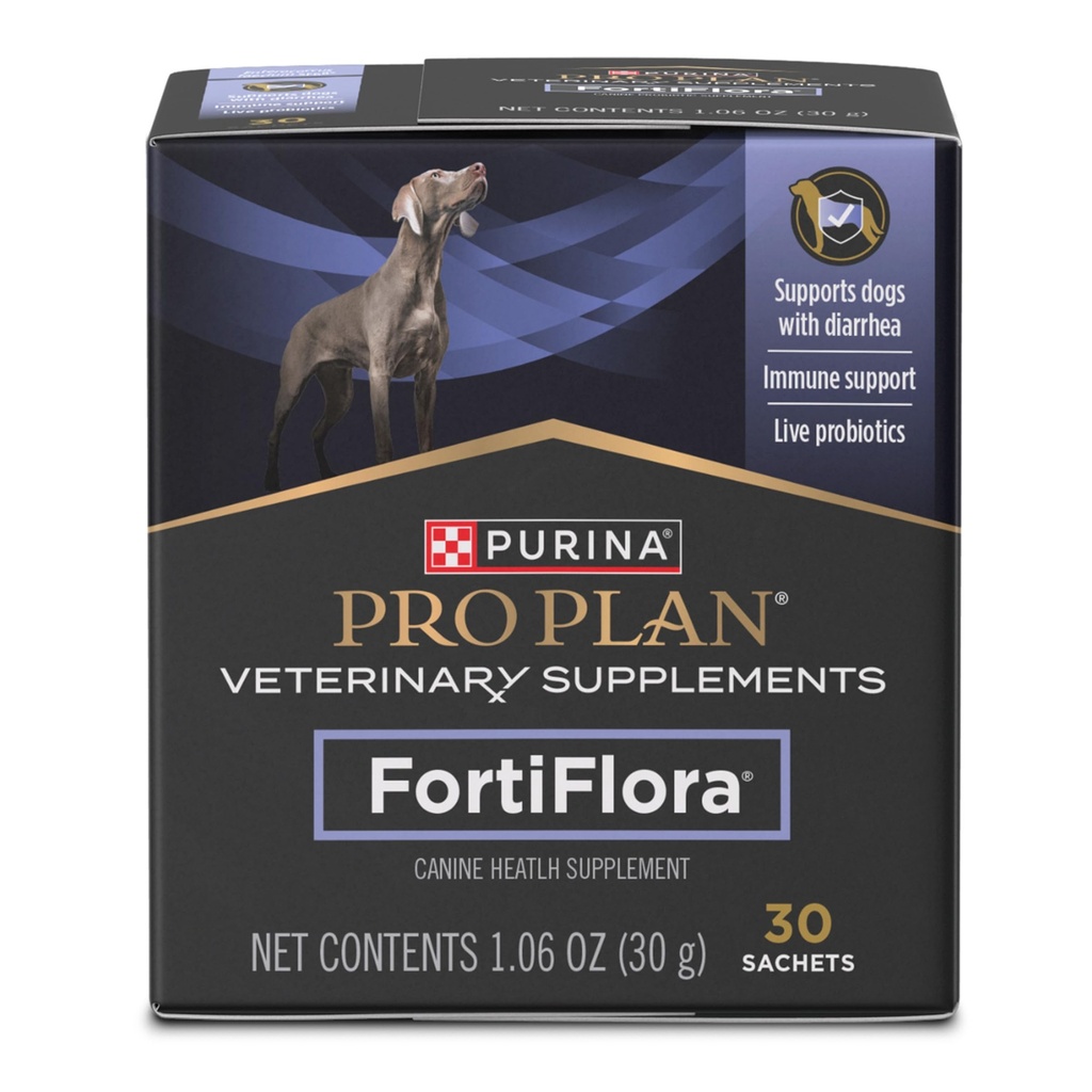 Purina Pro Plan Veterinaire Supplementen FortiFlora Honden Probiotic Supplement, Canine Nutritional Supplement - 30 ct. Box