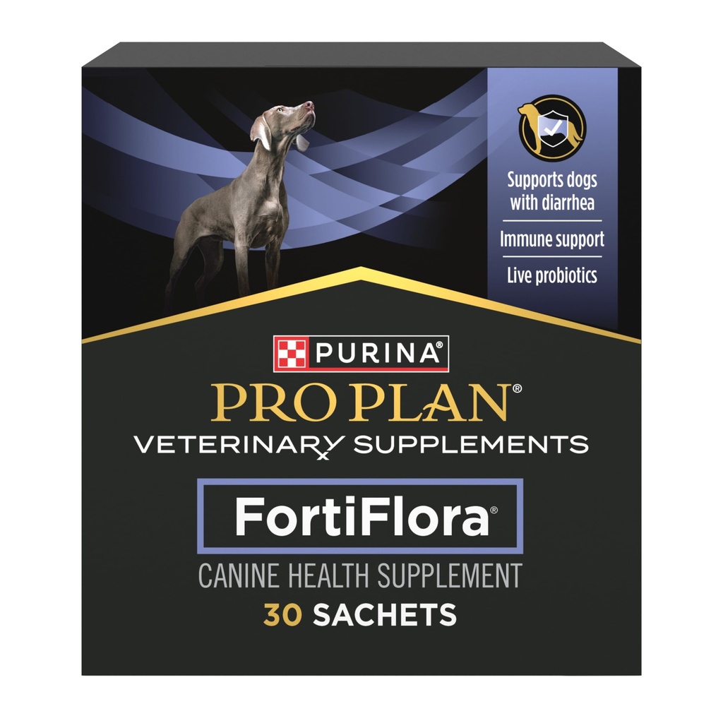 Purina Pro Plan Veterinaire Supplementen FortiFlora Honden Probiotic Supplement, Canine Nutritional Supplement - 30 ct. Box