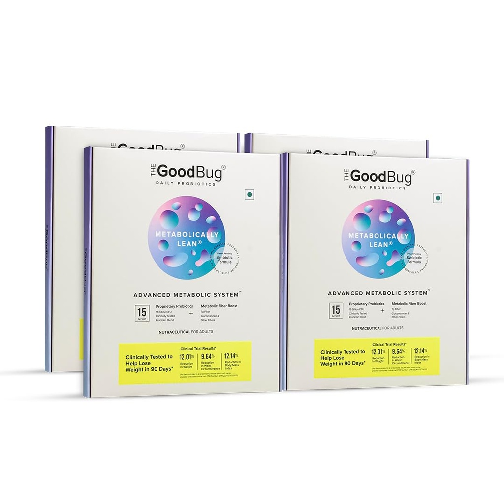 The Good Bug Metabolically Lean: Advance Metabolic System |Weight Loss For Women & Men | 16 b CFUs Probiotics Supplement + L-Carnitine + 7g Prebiotic Fiber | Boosts GLP1, Metabolism & Reduces Cravings Naturally | 60 Days Pack