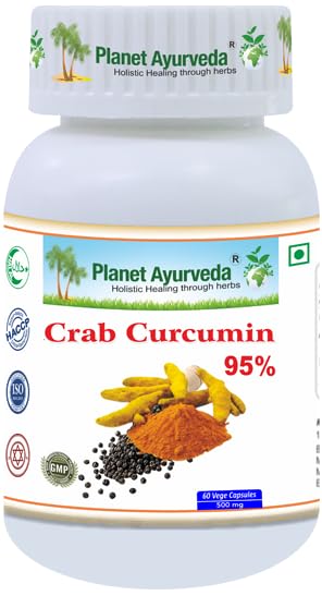 Planet Ayurveda Crab Curcumin 95% Capsules, 60 Capsules