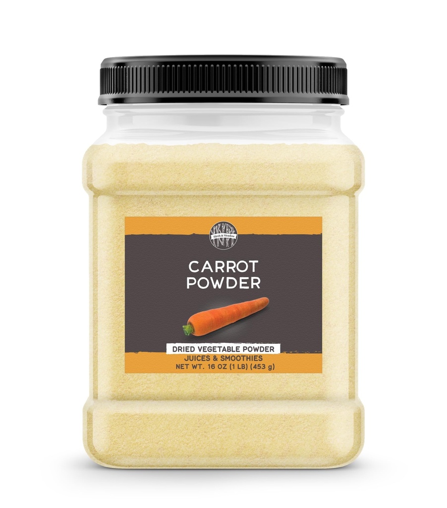 Poudre de carotte de bouleau, 1 lb, Smoothies et jus, Poudre de légumes, Beta Carotène