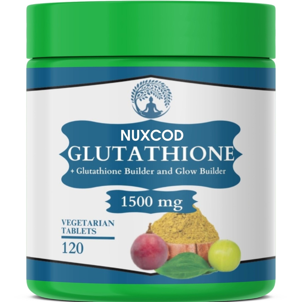 Glutathione Tablets For Skin Whitening - 120 Tablets Capsules Supplements with Vitamin C with Biotin, Vegetarian Collagen for Skin Glow