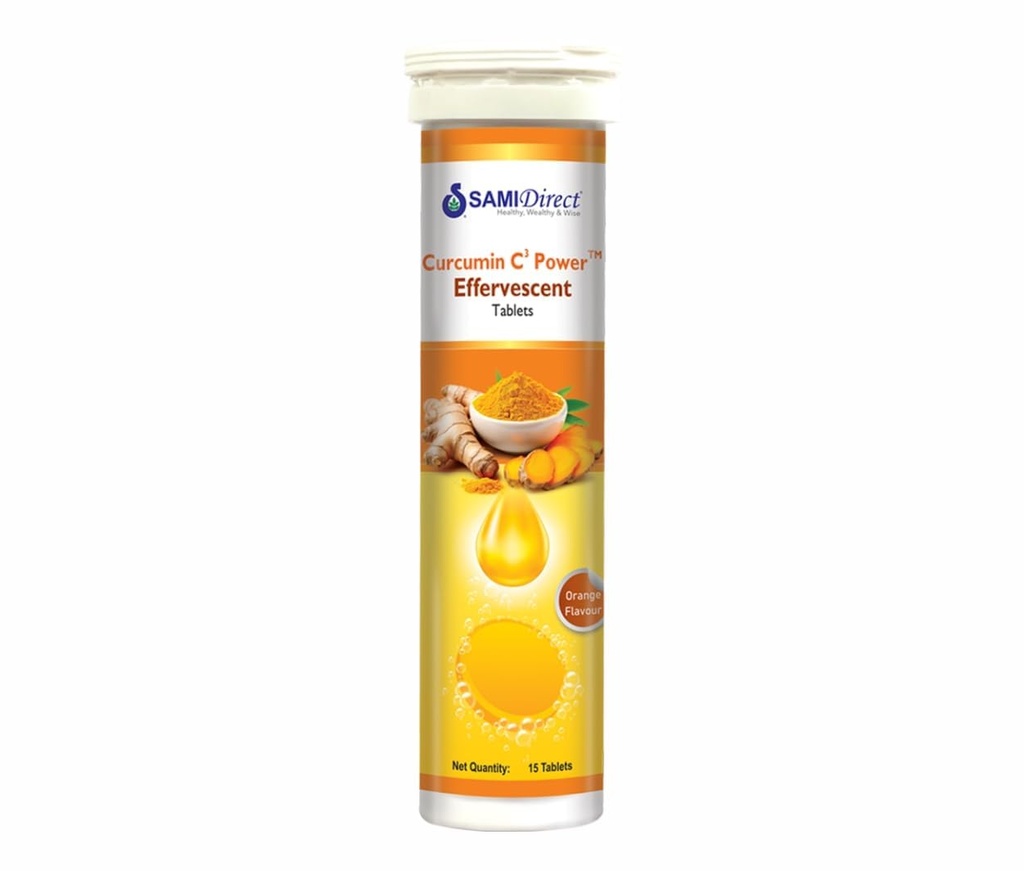 SAMII Direct Curcumin C3 Power Effervescent, 15 Tabs