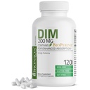 Bronson DIM Supplément 200 MG Diindolyméthane avec BioPerine pour l'absorption accrue, le métabolisme et le maintien des niveaux d'hormone équilibrés, 120 capsules végétariennes