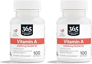 365 door Whole Foods Market, Vitamine A 10K IU, 100 Softgels (verpakking van 2)