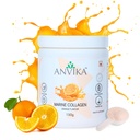 Marine Collagen Peptides Supplement for Skin, Hair, Nails. Bone & Joint | Clinically Proven | Hydrolyzed Marine Collagen Peptides | Collagen Supplements for Women & Men, Orange Flavour, 150 gms