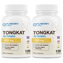 Purigen Labs Tongkat Ali Extract 200 tot 1 voor mannen, 1020mg per portie, [High Potency] Totaal 240 Capsules - Mannengezondheidsondersteuning met 20mg Tribulus Terrestris 