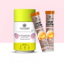 NUTRiHERBS L-Glutathione & Skin Glow Combo – 30 Capsules & 30 Effervescent Tablets | Plant-Based Collagen Booster Supplement with Vitamin C, E & Biotin | Support Skin Brightening, Anti-Aging & Hair Support
