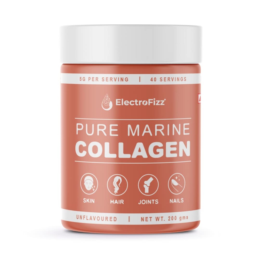 Pure Marine Collagen Unflavored Powder, Healthy Skin, Hair & Nails, Bones & Joint Support, Keto & Paleo Friendly, Sugar Free, Gluten Free (200 Gm), 1 count, 40 servings