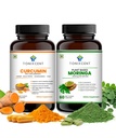 Anti-Inflammatory Nutrition Duo | Curcumin & Moringa Capsules | Reduces Inflammation, Boosts Energy & Immunity | 60+60 Vegan Capsules