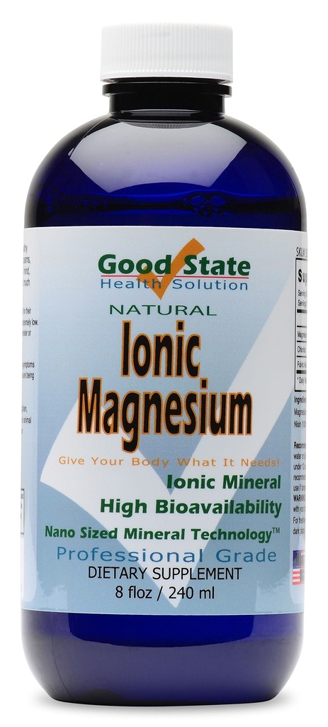 Good State Ionic Magnesium 8 oz - Natural - Nano Sized Mineral Technology - Professional Grade - Ondersteunt gezonde chemische en enzymen reacties - 96 porties (8.1 fl oz)