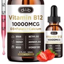Vitamine B12 gouttes liquides Sublingual 10000 mcg, Supplément complexe triple B-12, mélange de méthyle et de méthylcobalamine pour les femmes et les hommes, Booster d'humeur et d'énergie, B 12 méthylé pour le métabolisme et le soutien de la santé