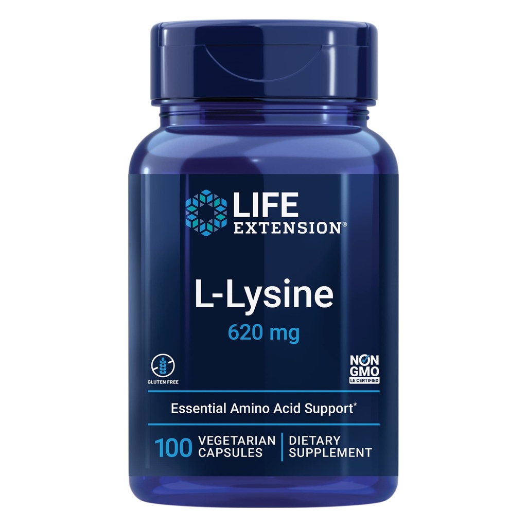 Levensverlenging NAC 600mg Antioxidant Immune Support & L-Lysine 620mg voor gezonde stress Response 100 Capsules Bundel