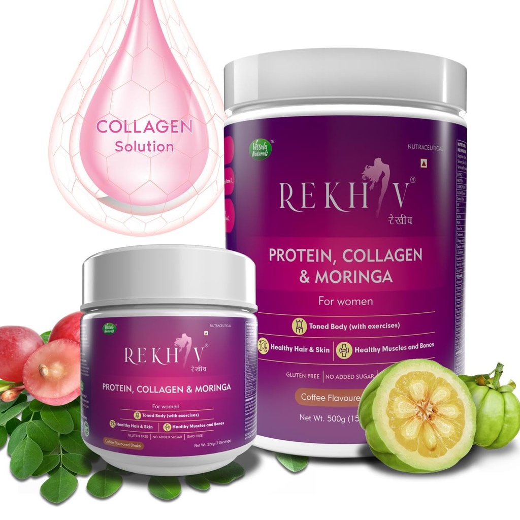 Women’s Protein With Collagen, Garcinia, Moringa & Multivitamins For Weight Management | Healthy Skin & Hair | (500g)