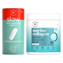 Wellbeing Nutrition Pure Korean Marine Collagen 200g, Hydrolyzed Collagen Powder + Triple Magnesium Complex 1000mg with Glycinate, Citrate & Threonate, 60 Capsules