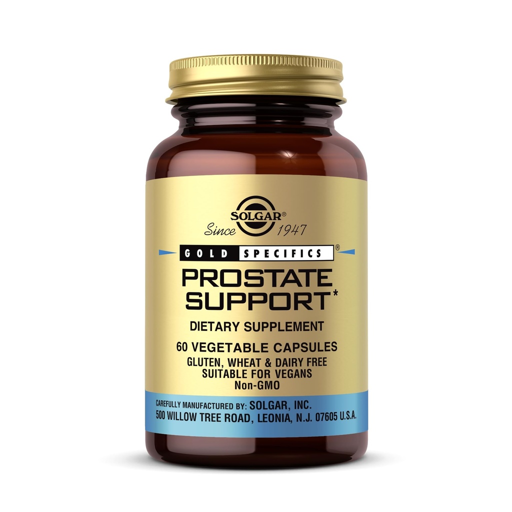 Solgar Prostate Support - 60 capsules végétales - Non-OGM, végétalien, sans gluten et sans lait - 30 portions