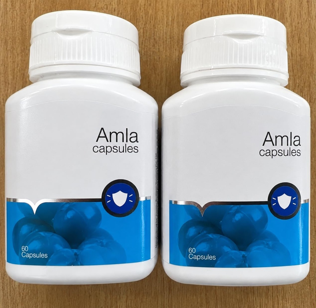 Amla Capsules, 60 Capsules per Bottle, Pack of 2