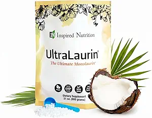 UltraLaurin ® Supplément monolaurin pour le soutien immunitaire et la santé des intestins - Pellets monolaurins - 21oz - 200 portions, 3000 mg chacune