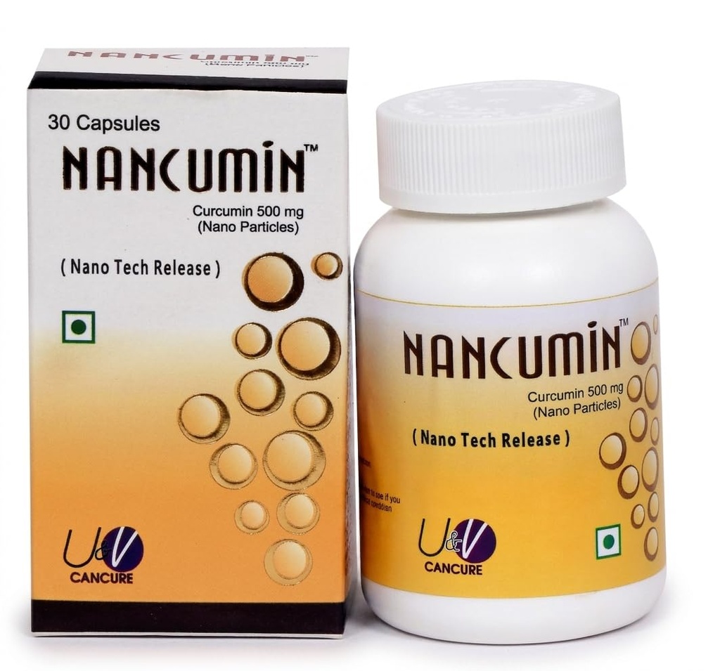 Curcumin 500mg Nano Particle Capsules | Advanced Nano Technology Formula for Enhanced Absorption | Turmeric Curcumin Supplement | 30 Veg Capsules