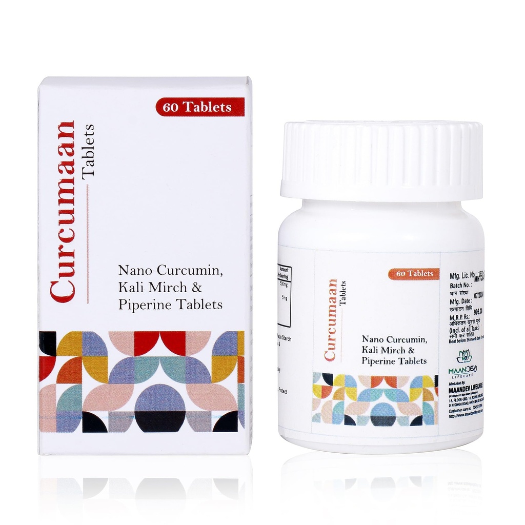 Curcumaan (60 Tabs) & Instakal-7 (10 Tabs) Combo | Calcium, Vitamin D3, Zinc & Magnesium Supplement | Immunity, Bone Strength & Joint Support Combo for Men & Women