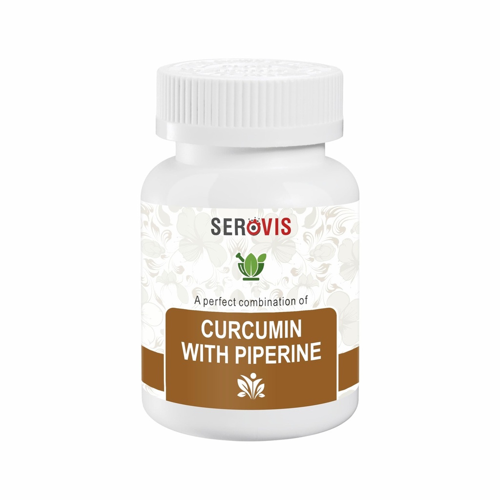 Curcumin (95%) Extract with Piperine(5%) Capsules | Natural Detoxifier | Enhances Immune System | Rich in Anti-Oxidants - (1 Piece)