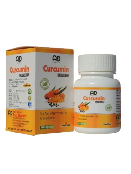 A & D PHARMA Curcumin Capsules.