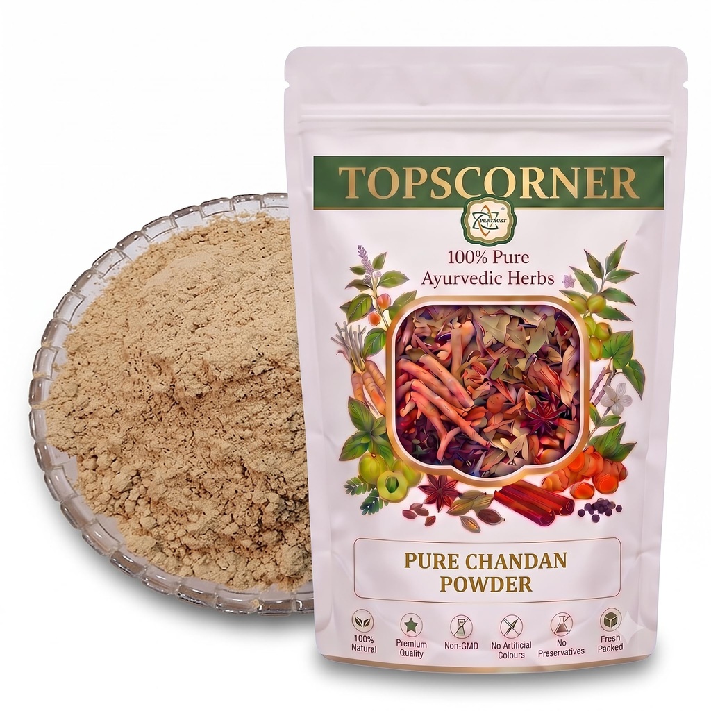 Safed Chandan Powder - White Sandalwood Powder [With Essence], 100 Grams