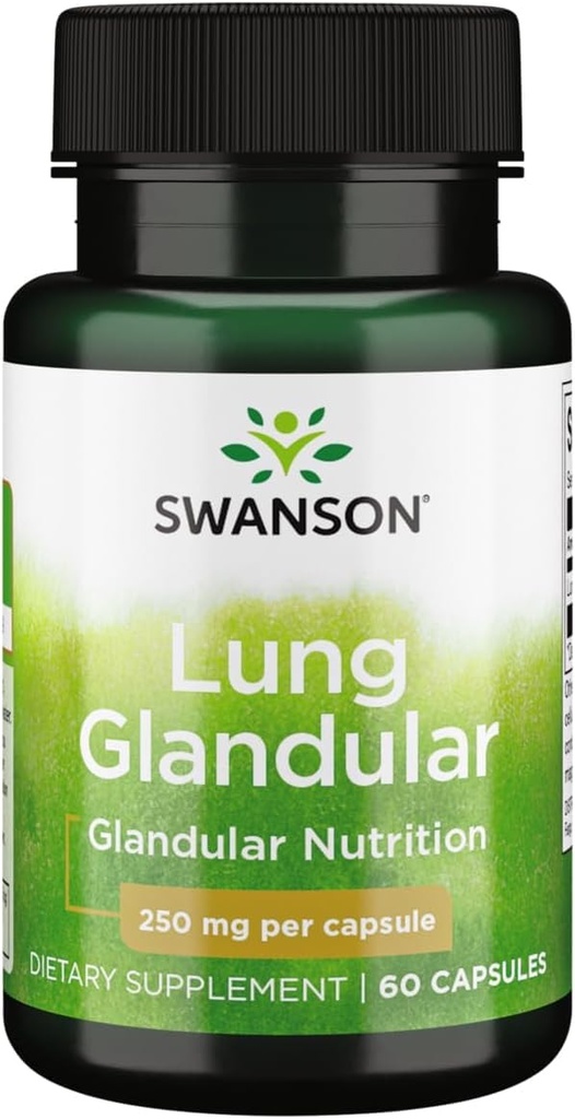Swanson Raw Lung Glandular 250 Milligrammen 60 Capsules