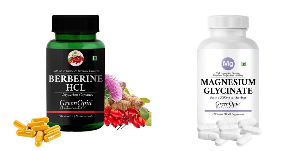 Berberine HCl Magnesium Glycinate Forte Tablets Wellness Daily Vitality |60 CAPSULES