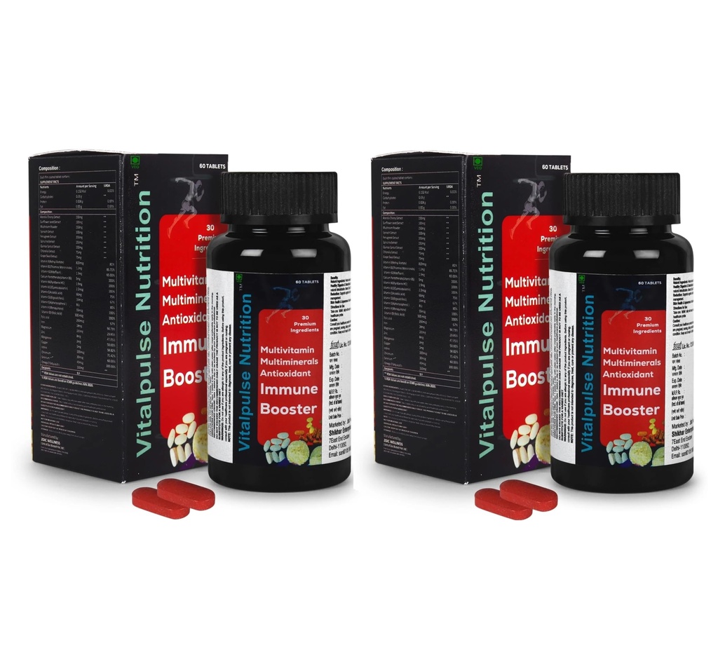 Multivitamin Immune Booster with Antioxidants & Minerals | Daily Immunity, Energy & Wellness | 60 Tablets (Pack of 1)