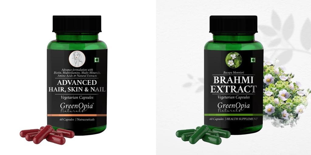 Advanced HSN (Hair, Skin Nails) Brahmi Wellness Daily Vitality |60 CAPSULES