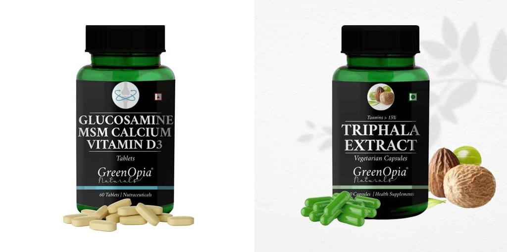 Glucosamine Msm Tablets Triphala Wellness Daily Vitality |60 CAPSULES