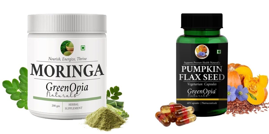 Moringa Oleifera Powder Pumpkin Oil Wellness Daily Vitality |60 CAPSULES