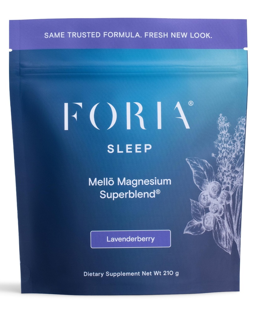 mellö Magnesium Supplement Superblend poeder - Magnesium Glycineer met L-Theanine, GABA, en 70 Trace Minerals - Ondersteunt Slaap, Ontspanning, Balanced Energy - Lavenderberry Flavor, 30 Servings