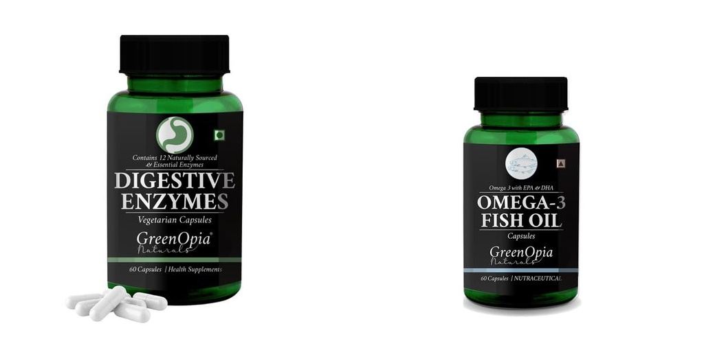 Digestive Enzymes Fish Oil Wellness Daily Vitality |60 CAPSULES
