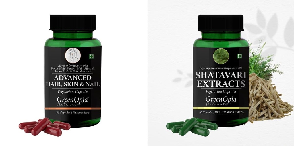 Advanced HSN (Hair, Skin Nails) Shatavari Wellness Daily Vitality |60 CAPSULES