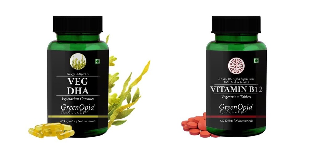 Veg Dha Vitamin B12 Tablets Wellness Daily Vitality |60 CAPSULES