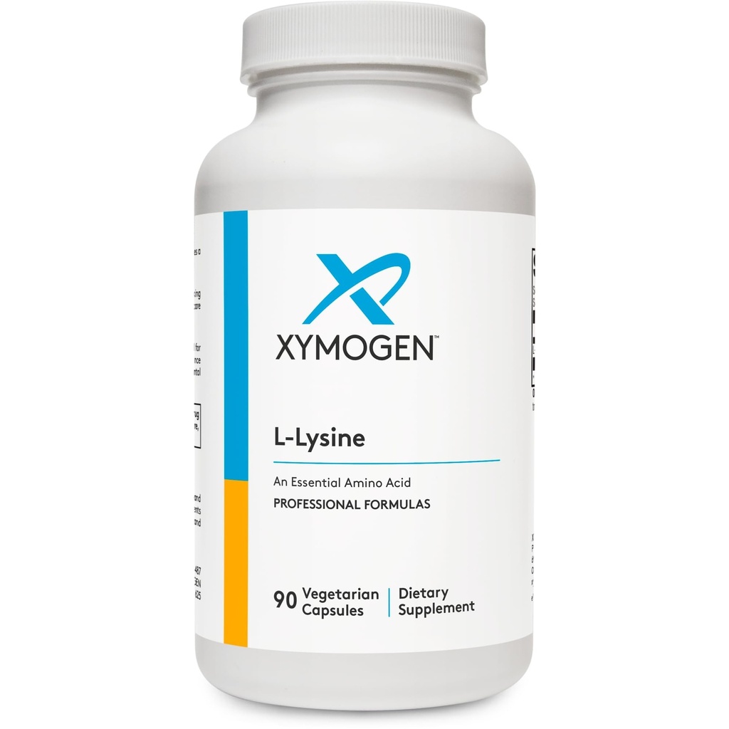 XYMOGEN L-Lysine Capsules de 1000mg - supplément acide amino pour soutenir la synthèse du collagène, fournit l'équilibre à une prise élevée d'arginine (90 capsules)
