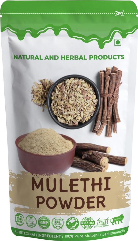 Mulethi Powder for Diabetes | Liquorice | Pure Licorice | For Face | Hair | Eating | Drink - 100Gram(Pack of 1)