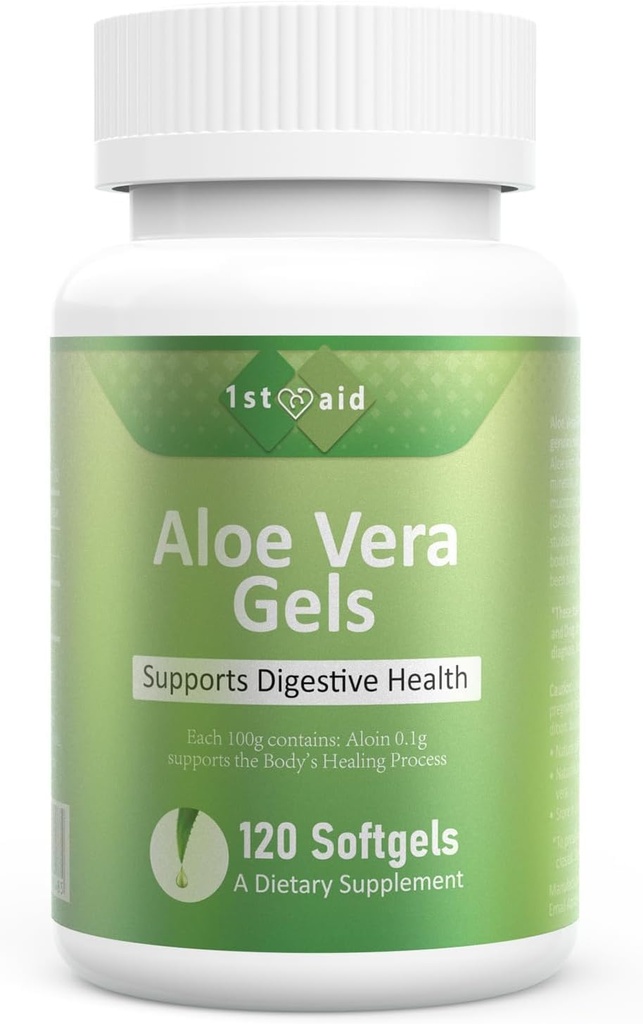 Aloë-Vera Gel-Softgel Small-Supplement Nutritional-Capsules - 120Count Gut Health Support Digestieve Comfort Maagzuur Buffer Natural Supplement