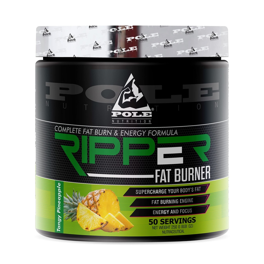 Pole Nutrition Ripper Fat Burner | Tangy Pineapple Flavor | 250g | 50 Servings | Advanced Weight Management Formula for Energy Focus and Fat Loss